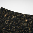 Flowering Girl Women Claudine black metallic tweed jacket & shorts matching set