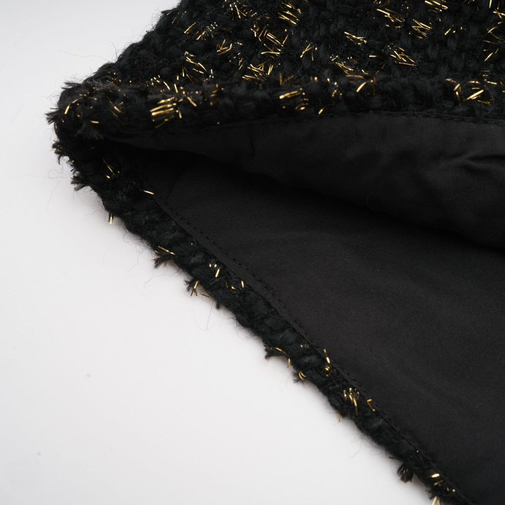 Flowering Girl Women Claudine black metallic tweed jacket & shorts matching set