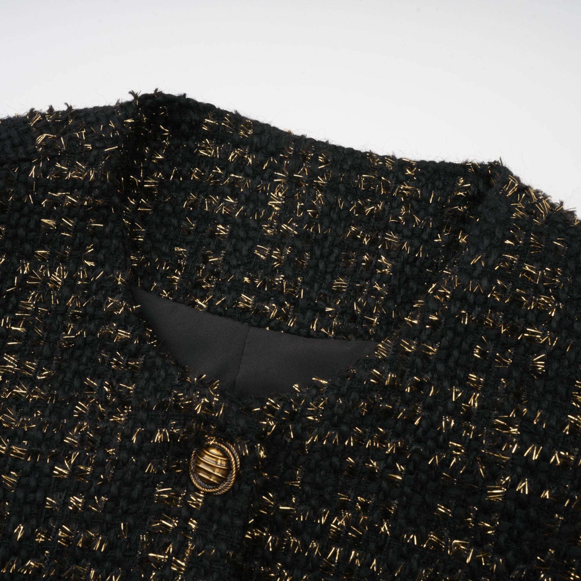 Flowering Girl Women Claudine black metallic tweed jacket & shorts matching set