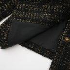 Flowering Girl Women Claudine black metallic tweed jacket & shorts matching set