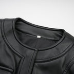 Flowering Girl Women Daphné eyelet-embellished leather jacket & skirt matching set