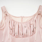 Flowering Girl Women Axelle pleated crystal embellished mini dress