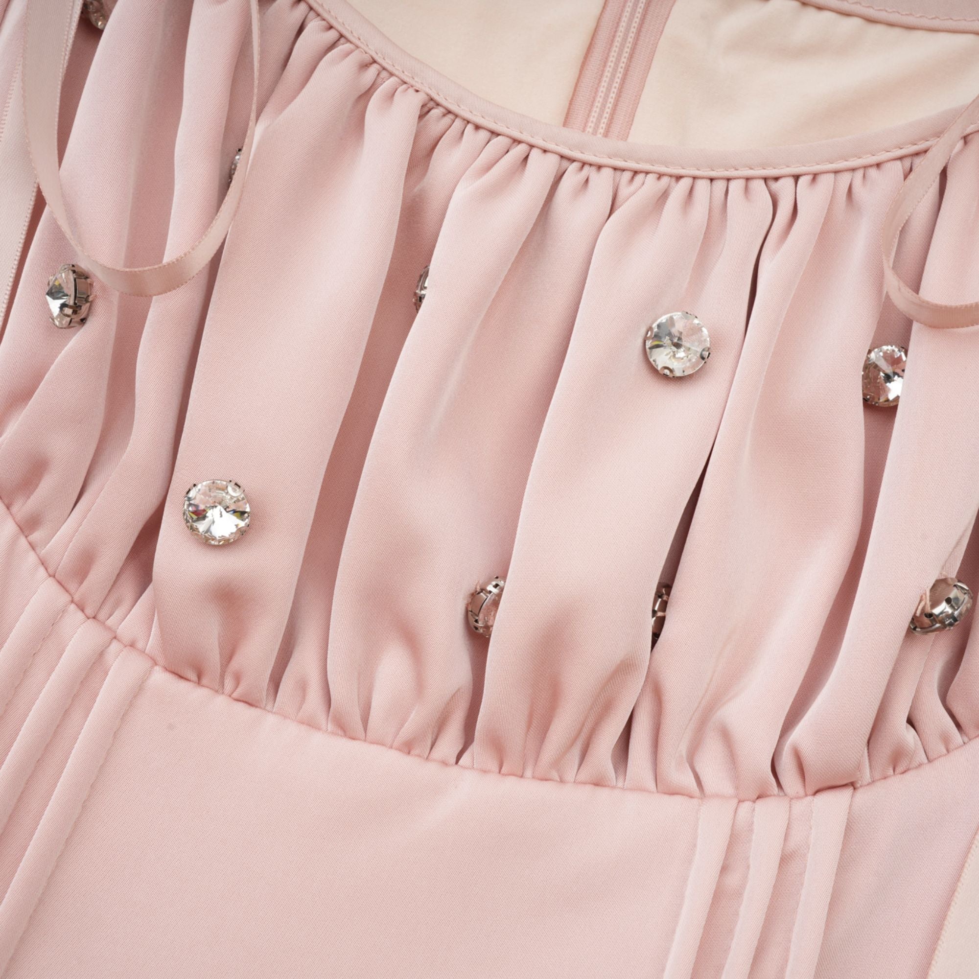 Flowering Girl Women Axelle pleated crystal embellished mini dress