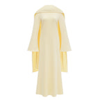 Flowering Girl Women murray Yellow Pearl Trim Shawl Detail Maxi Dress
