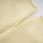 Flowering Girl Women murray Yellow Pearl Trim Shawl Detail Maxi Dress