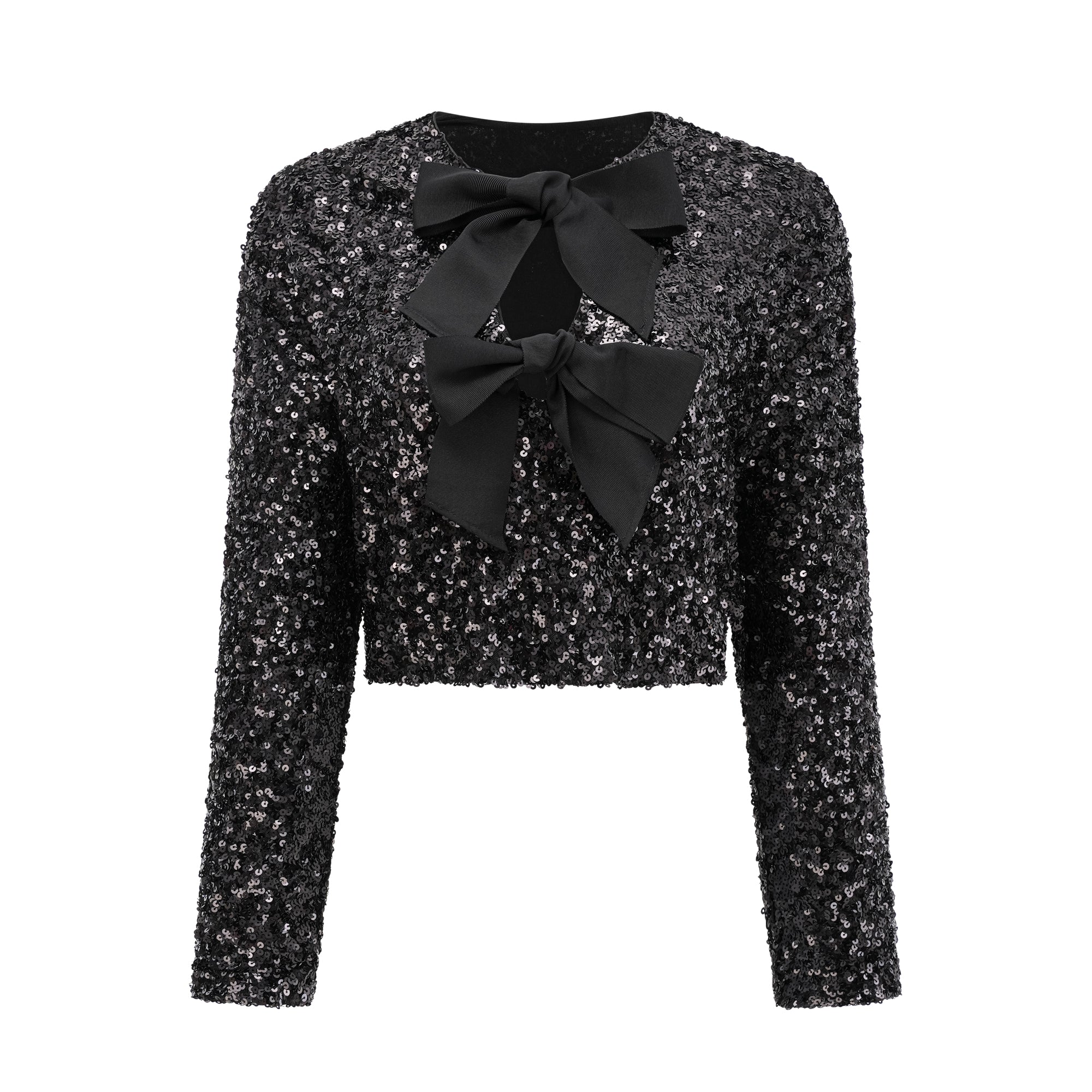Flowering Girl Women Nerissa tie-front sequinned jacket