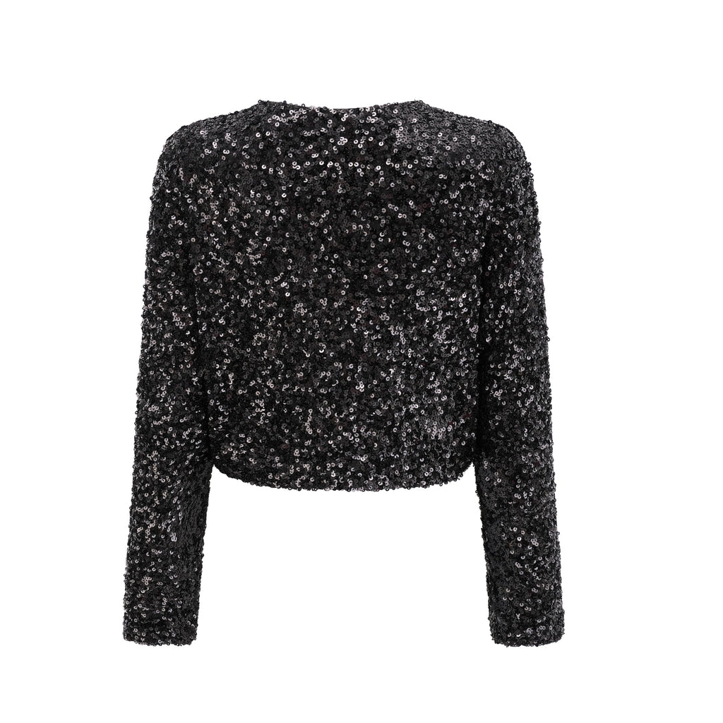 Flowering Girl Women Nerissa tie-front sequinned jacket