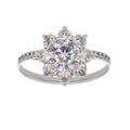 Émilie Sterling Silver Flower Shaped Zircon Gemstone Ring
