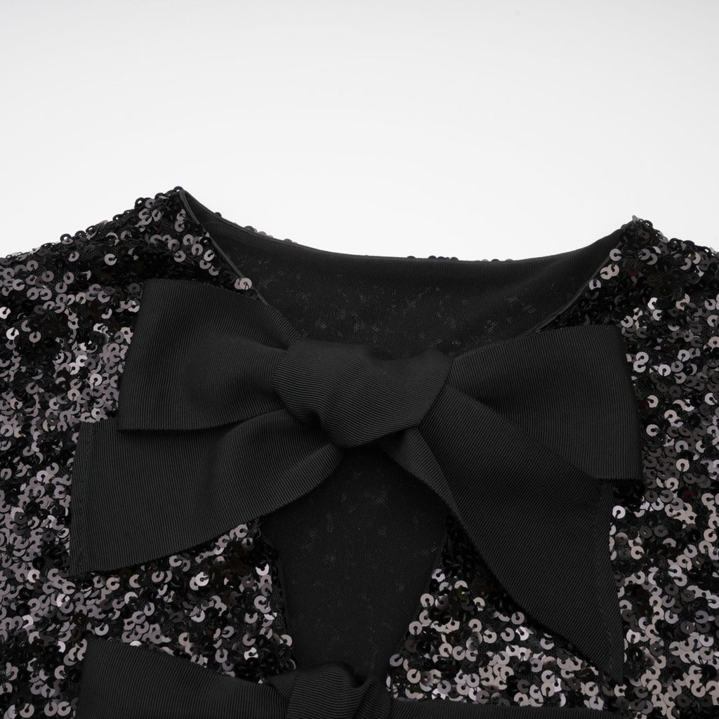 Flowering Girl Women Nerissa tie-front sequinned jacket
