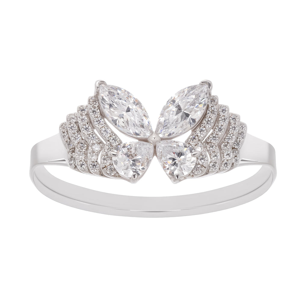 Zélie Sterling Silver Butterfly Shaped Gemstone Ring