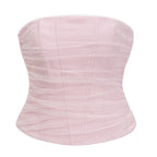 Flowering Girl Women Cape Bow Pearl Corset Pleated Maxi Dress
