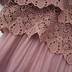 Flowering Girl Women Inès lace cut-out tiered midi dress