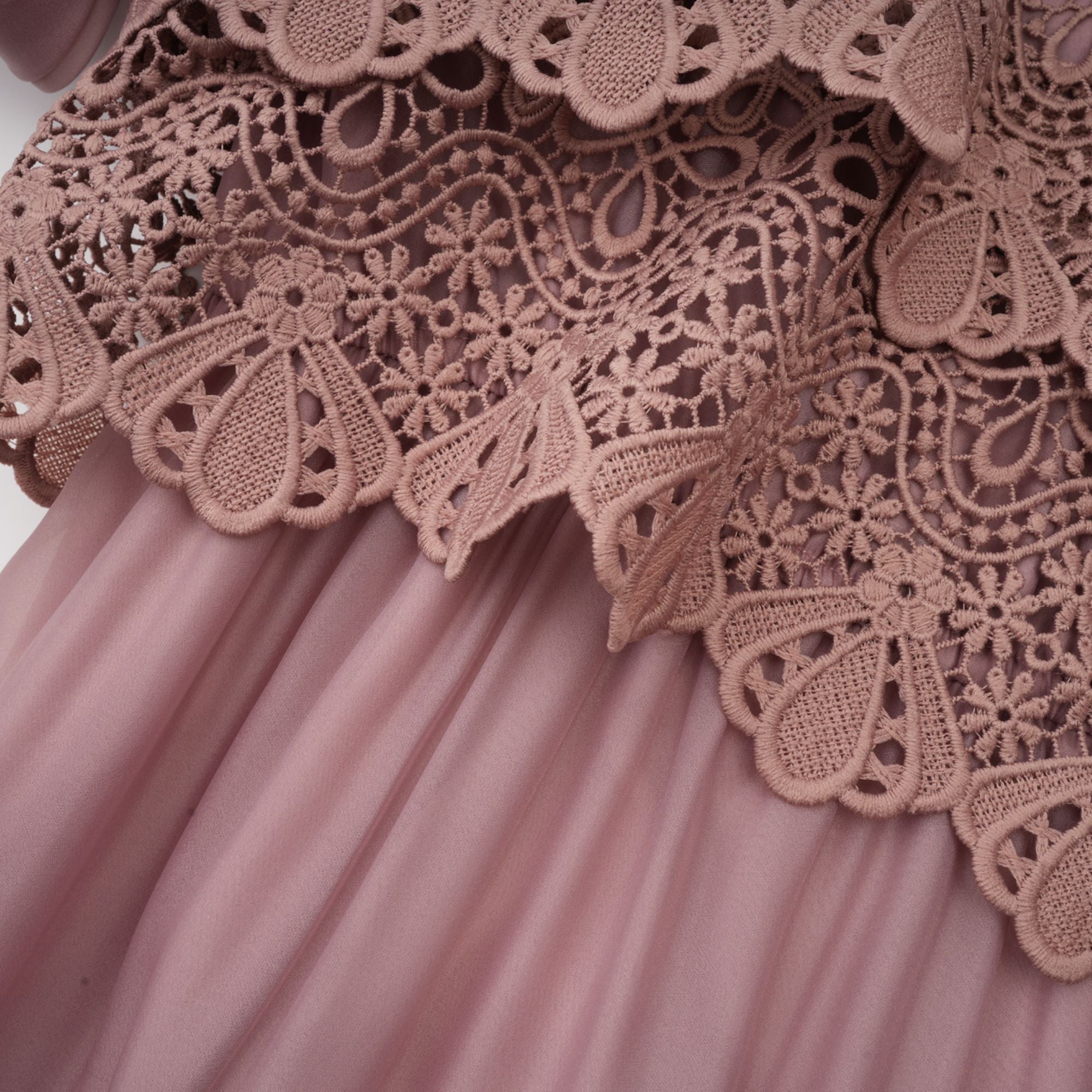 Flowering Girl Women Inès lace cut-out tiered midi dress