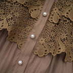 Flowering Girl Women Inès lace cut-out layered mini dress
