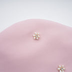 Flowering Girl Women Cape Bow Pearl Corset Pleated Maxi Dress