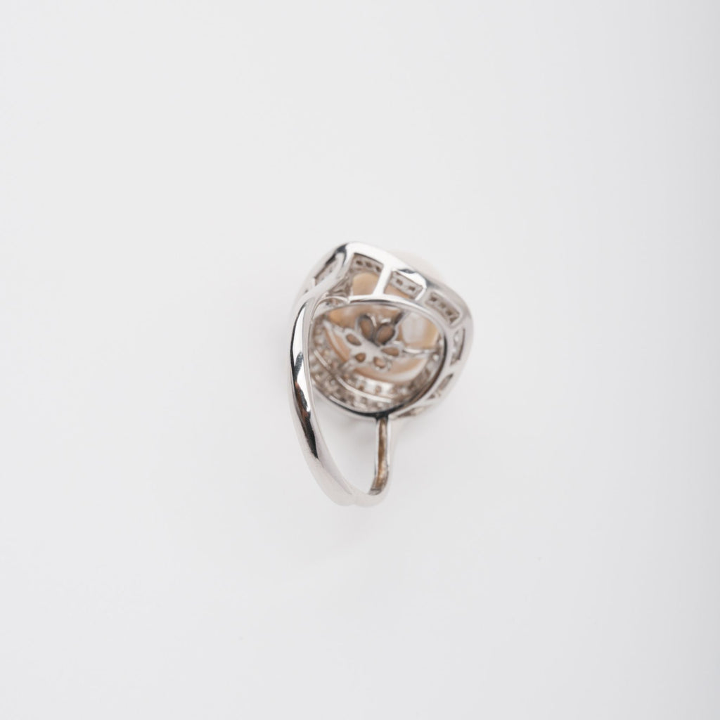 Hortense Sterling Silver Pearl Adjustable Ring