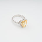 Éphémère Yellow Heart Cut Gemstone Sterling Silver Ring