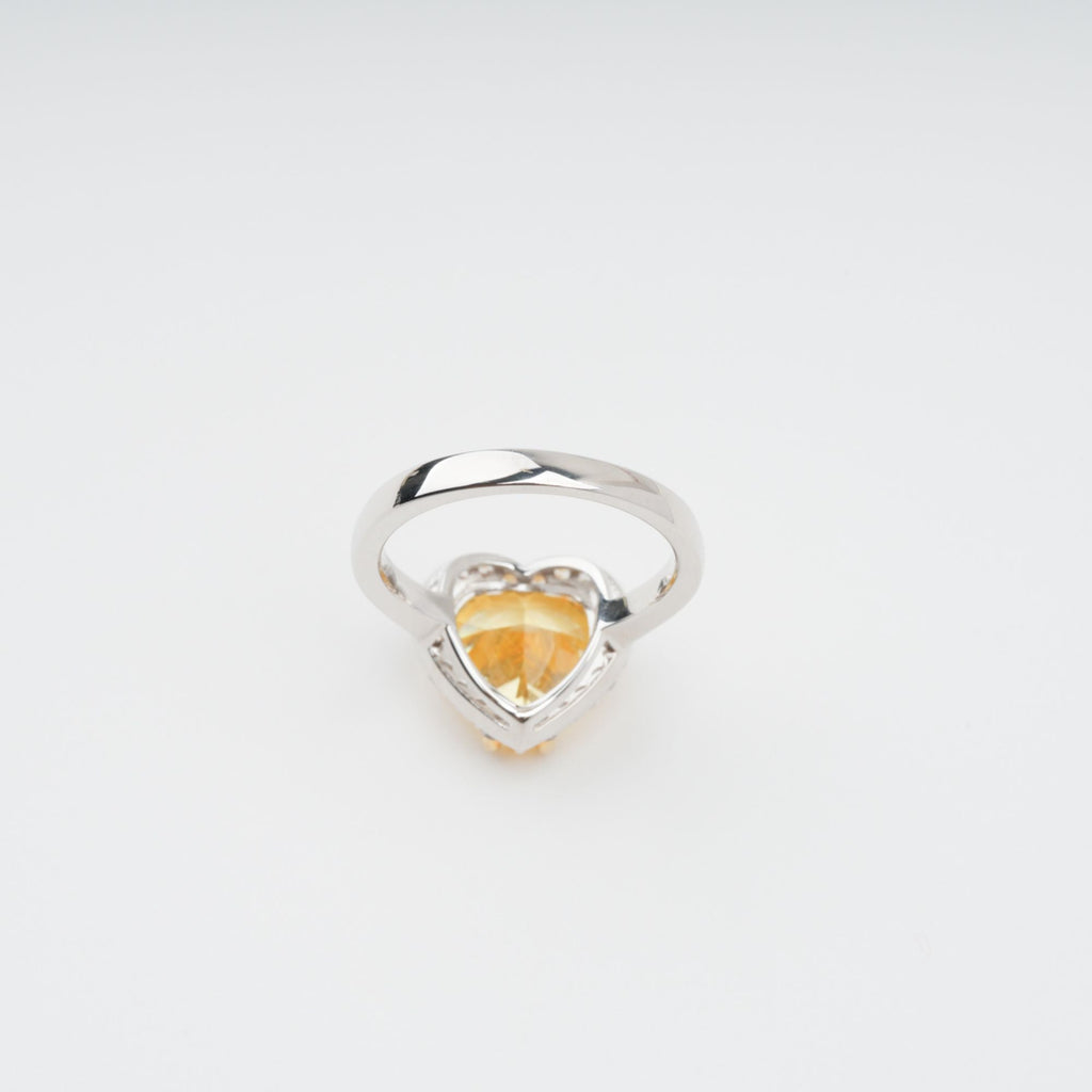 Éphémère Yellow Heart Cut Gemstone Sterling Silver Ring