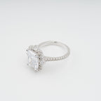 Émilienne Sterling Silver Rectangular Zircon Gemstone Ring
