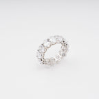 Drapé Oval Gemstone Sterling Silver Ring