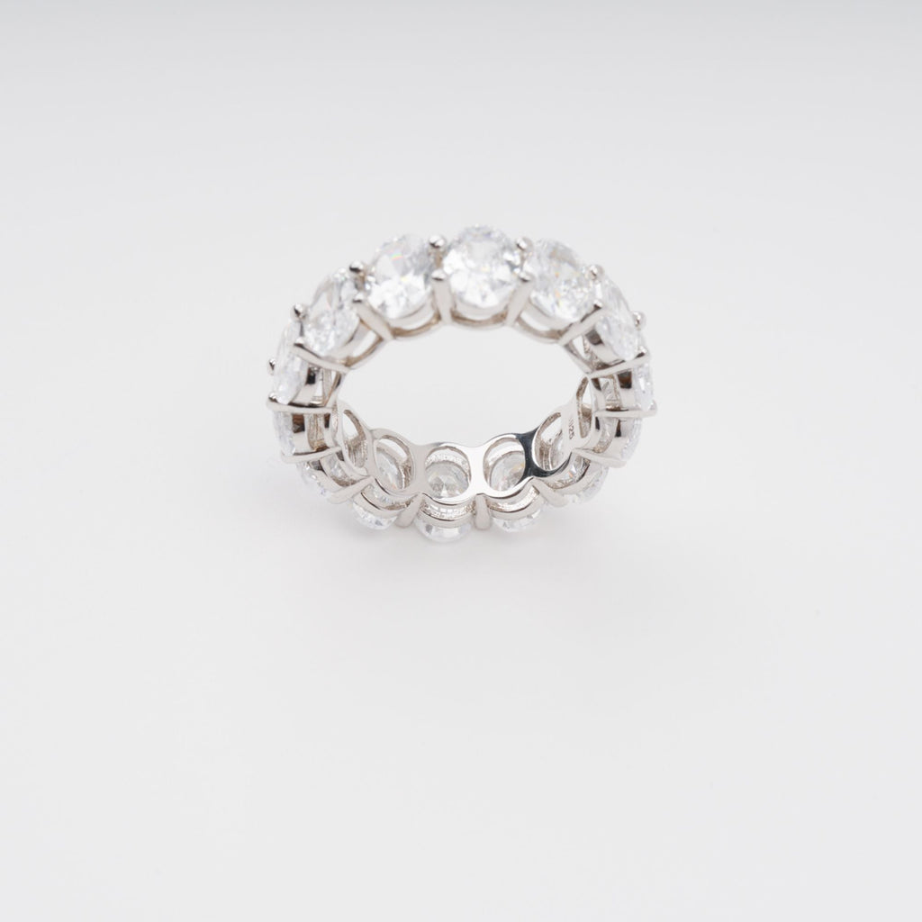 Drapé Oval Gemstone Sterling Silver Ring