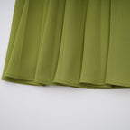 Penny Emerald Lace Fishbone Pleated Corset Gown