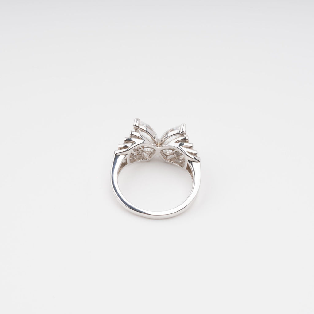 Zélie Sterling Silver Butterfly Shaped Gemstone Ring