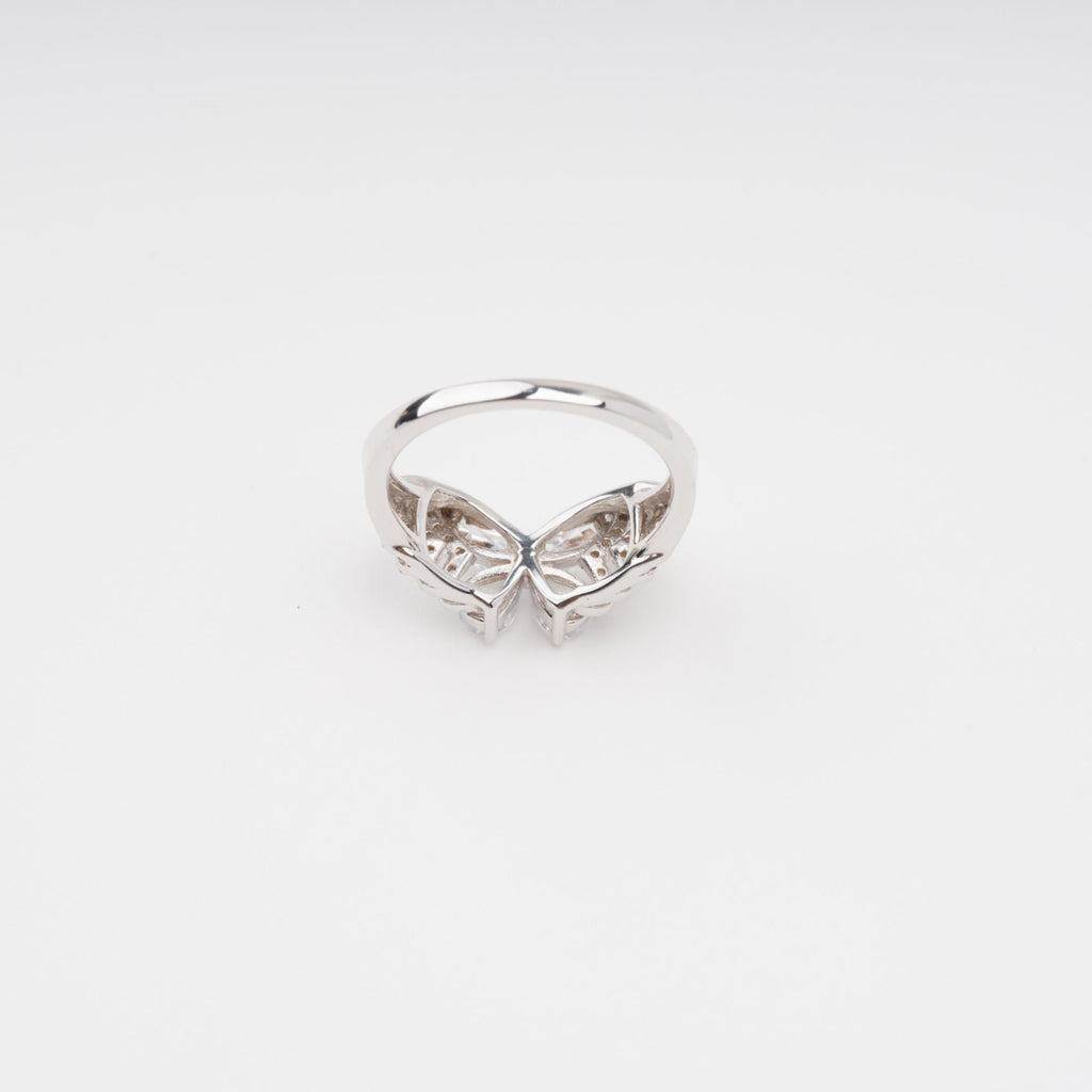 Zélie Sterling Silver Butterfly Shaped Gemstone Ring