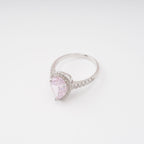 Éclat Pink Pear Shaped Gemstone Sterling Silver Ring
