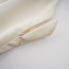 Lyna White Satin Ruffled Mini Dress With Shawl Panel Detail