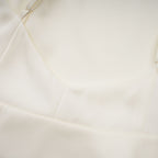 Lyna White Satin Ruffled Mini Dress With Shawl Panel Detail
