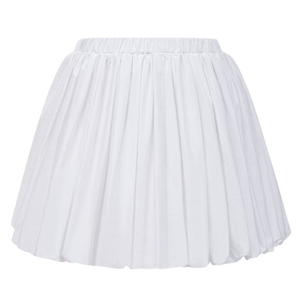 tiffany White off-shoulder Ruched Blouse & Skirt Set