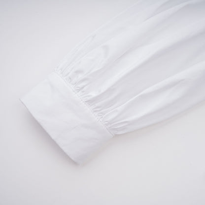 tiffany White off-shoulder Ruched Blouse & Skirt Set