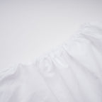 Flowering Girl Women tiffany White off-shoulder Ruched Blouse & Skirt Set