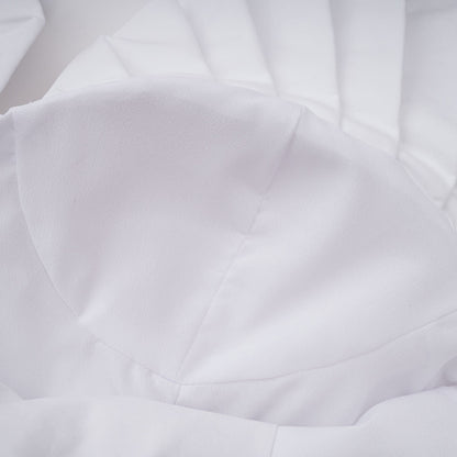 tiffany White off-shoulder Ruched Blouse & Skirt Set
