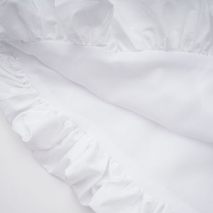 tiffany White off-shoulder Ruched Blouse & Skirt Set