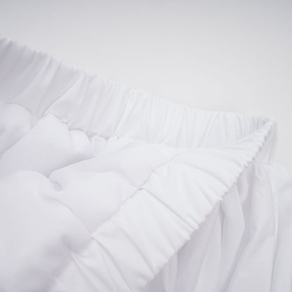 tiffany White off-shoulder Ruched Blouse & Skirt Set
