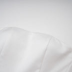 Lucie White Petal-Layered Strapless Corset Mini Dress
