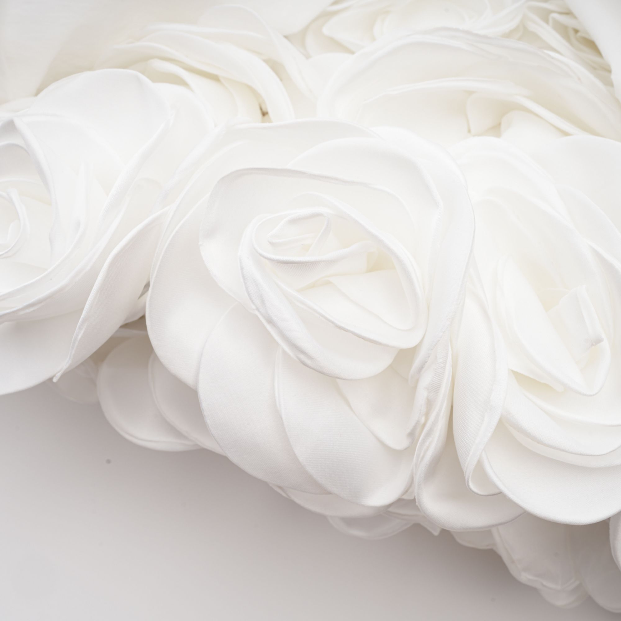 Lucie White Petal-Layered Strapless Corset Mini Dress