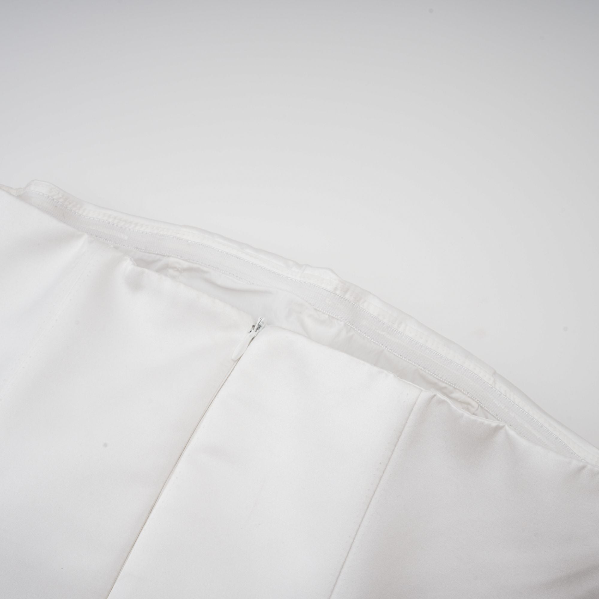 Lucie White Petal-Layered Strapless Corset Mini Dress