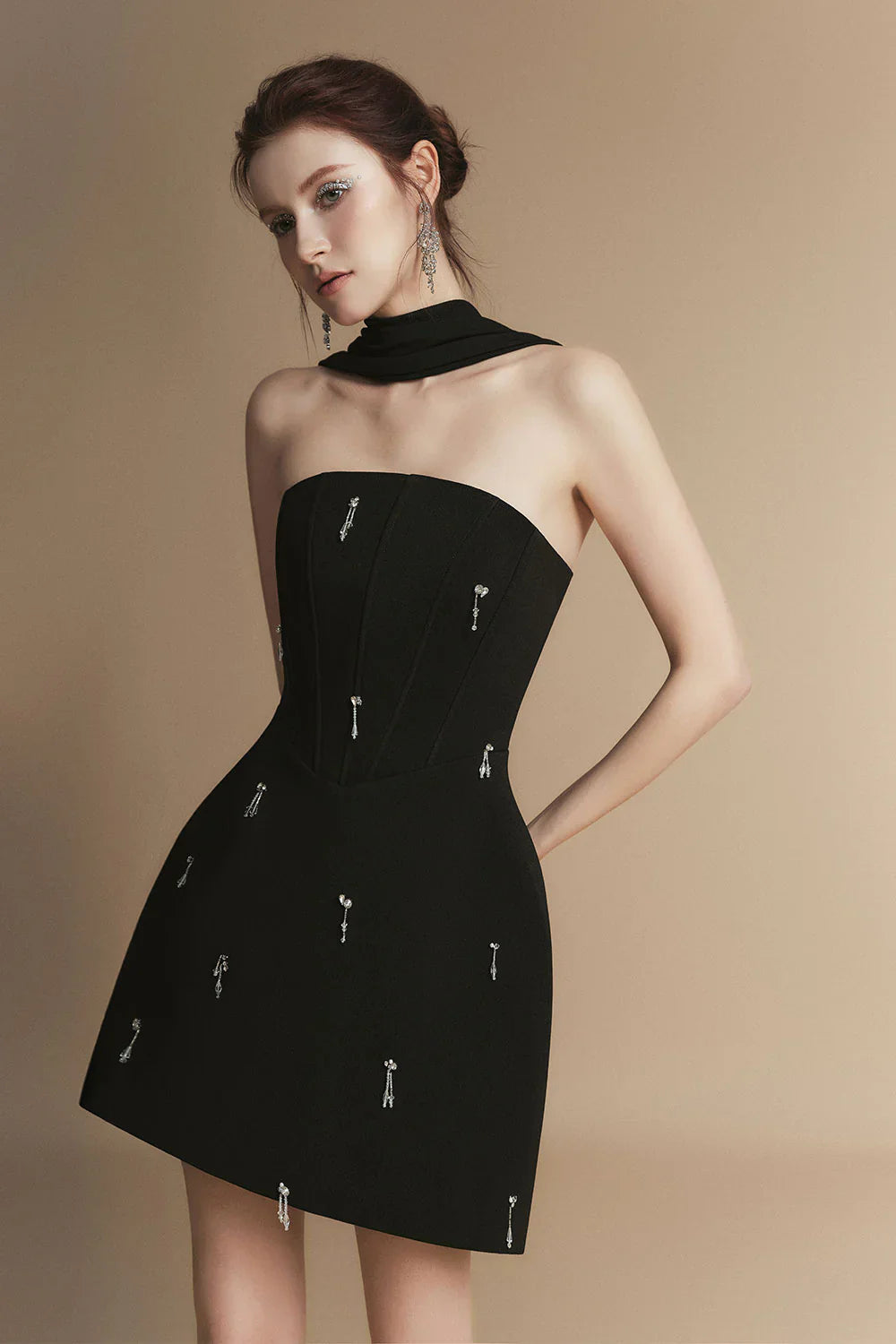 Flowering Girl Women A-Line Sleeveless Polyester Mini Dress
