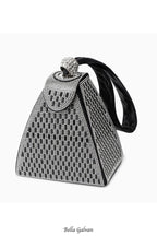 Flowering Girl Women Rhinestone-embellished Pyramid Handbag