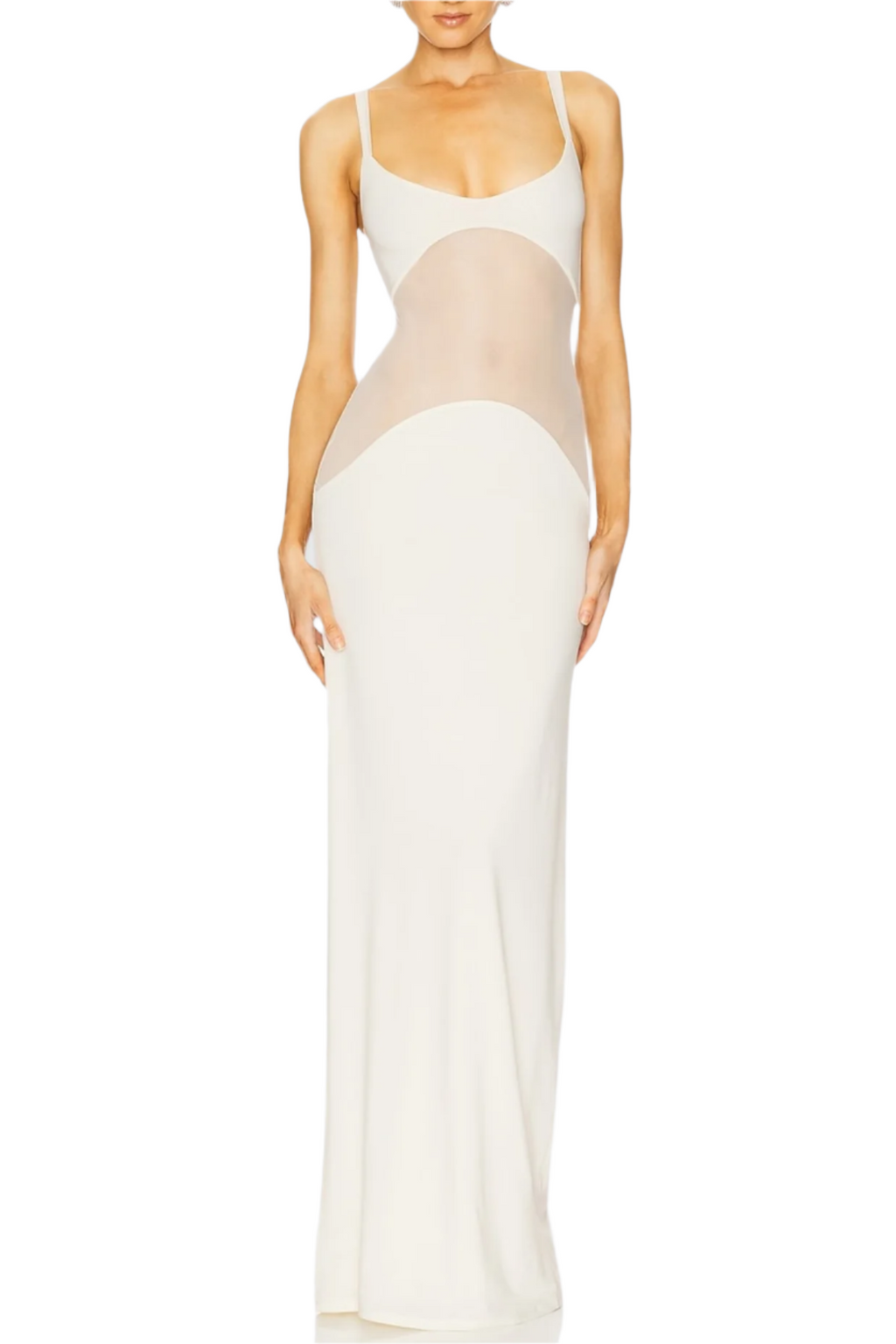 Flowering Girl Women Dajoa Mesh Curve Maxi Dress - White