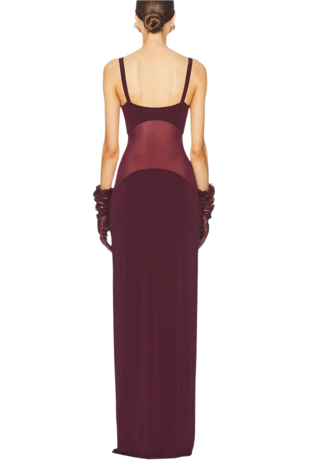 Flowering Girl Women Dajoa Mesh Curve Maxi Dress - Wine