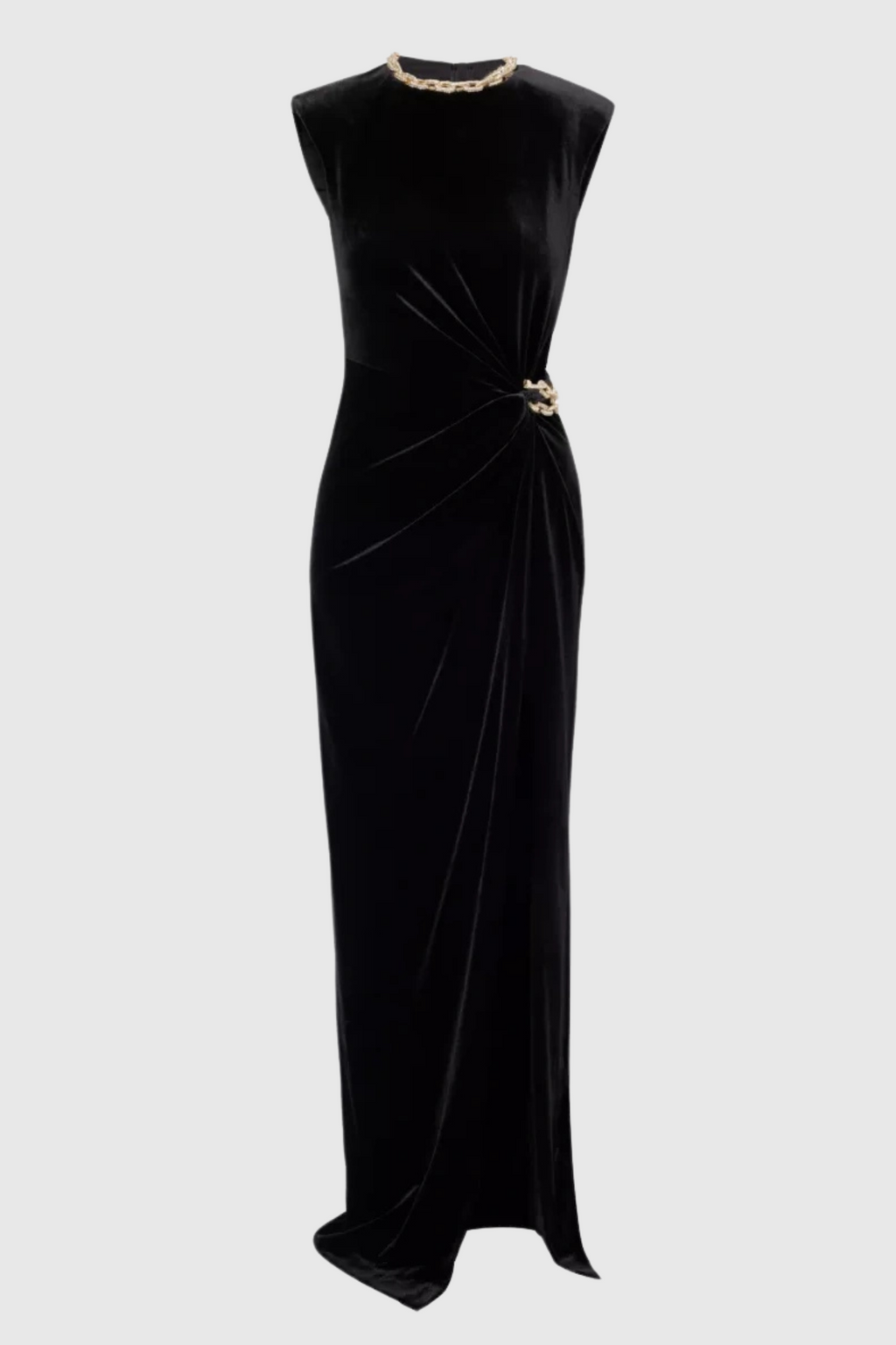 Flowering Girl Women Dalila Velvet Chain-Embellished Maxi Dress