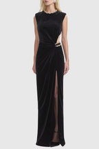 Flowering Girl Women Dalila Velvet Chain-Embellished Maxi Dress