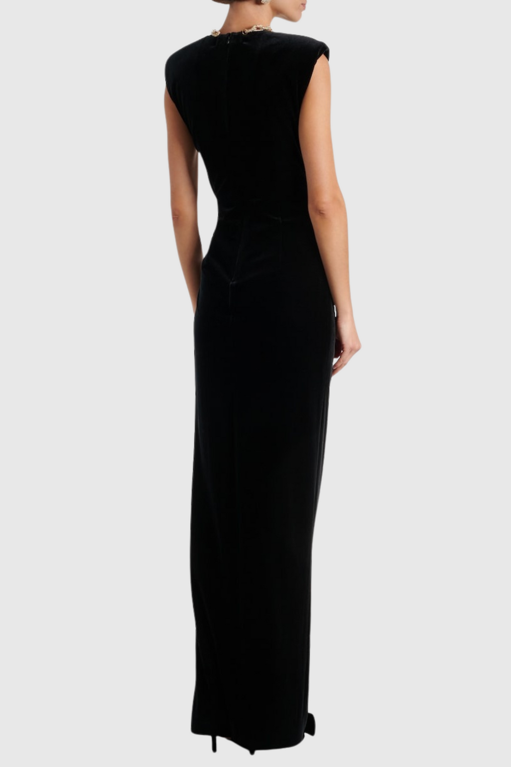 Flowering Girl Women Dalila Velvet Chain-Embellished Maxi Dress