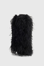 Flowering Girl Women Danica Feather Knee-high Boots - Black