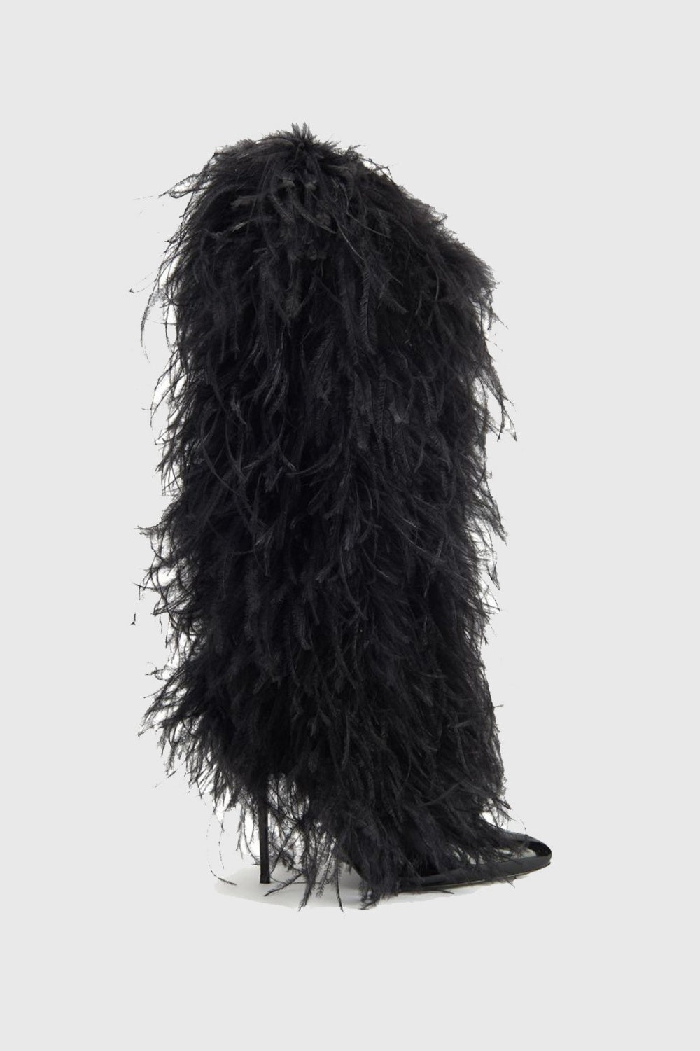 Flowering Girl Women Danica Feather Knee-high Boots - Black