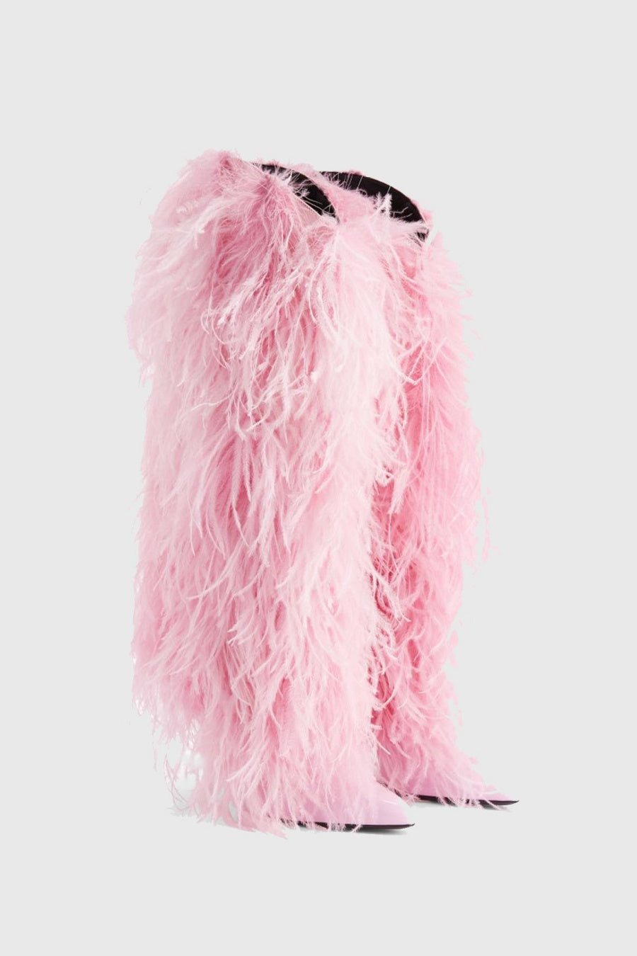 Flowering Girl Women Danica Feather Knee-high Boots - Pink